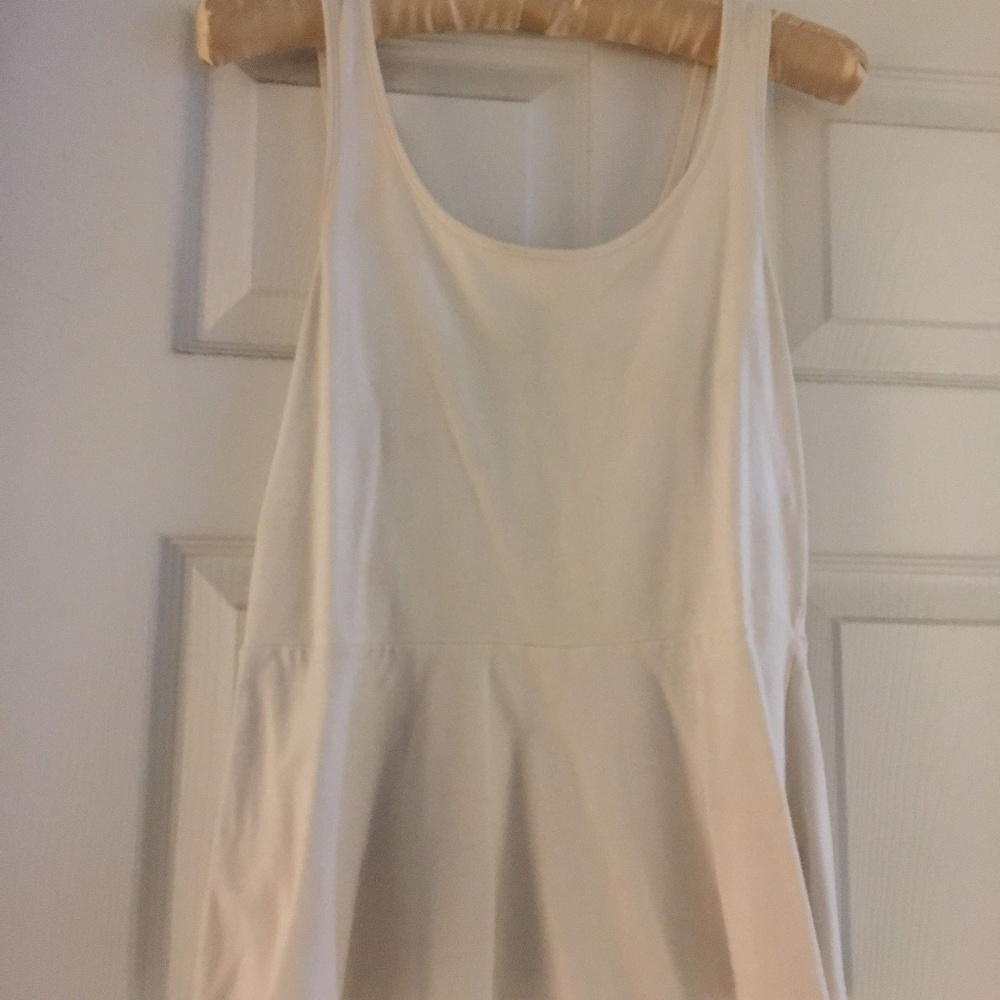 Ivory Babydoll Top with Lime Green Accent